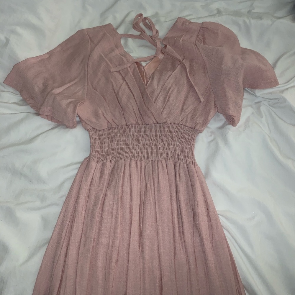 light pink dress